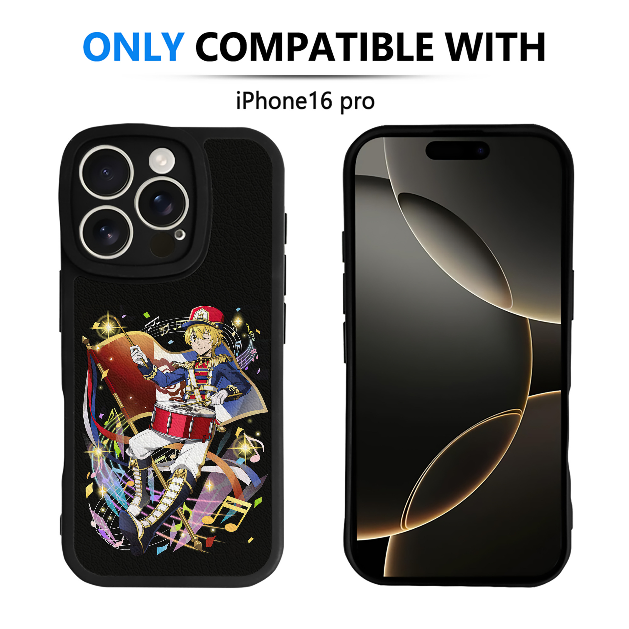 （画像用） 文豪ストレイドッグス Bungo Stray Dogs 【iPhone 16シリーズ対応】シリコンスマホケース（レザー調） 材質：シリコン
